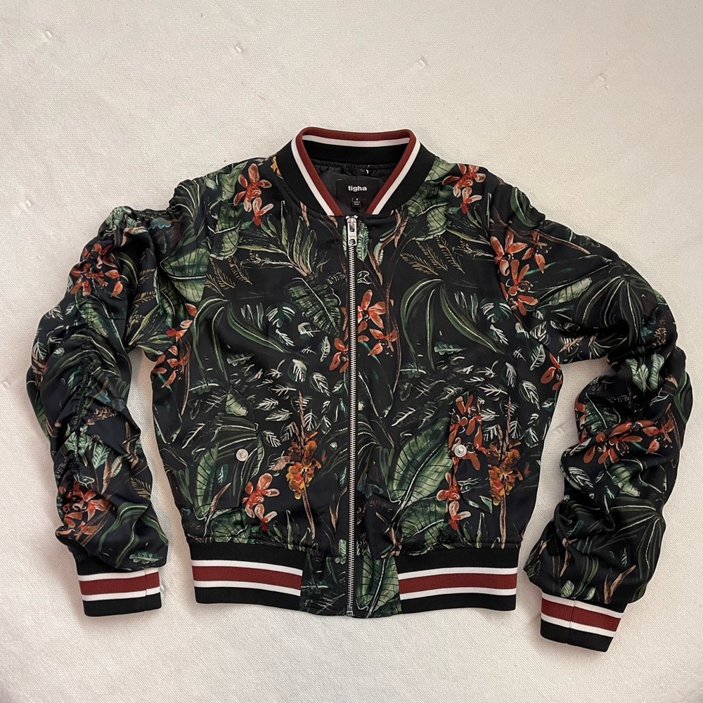 Saks Fifth Avenue Tigha silk bomber